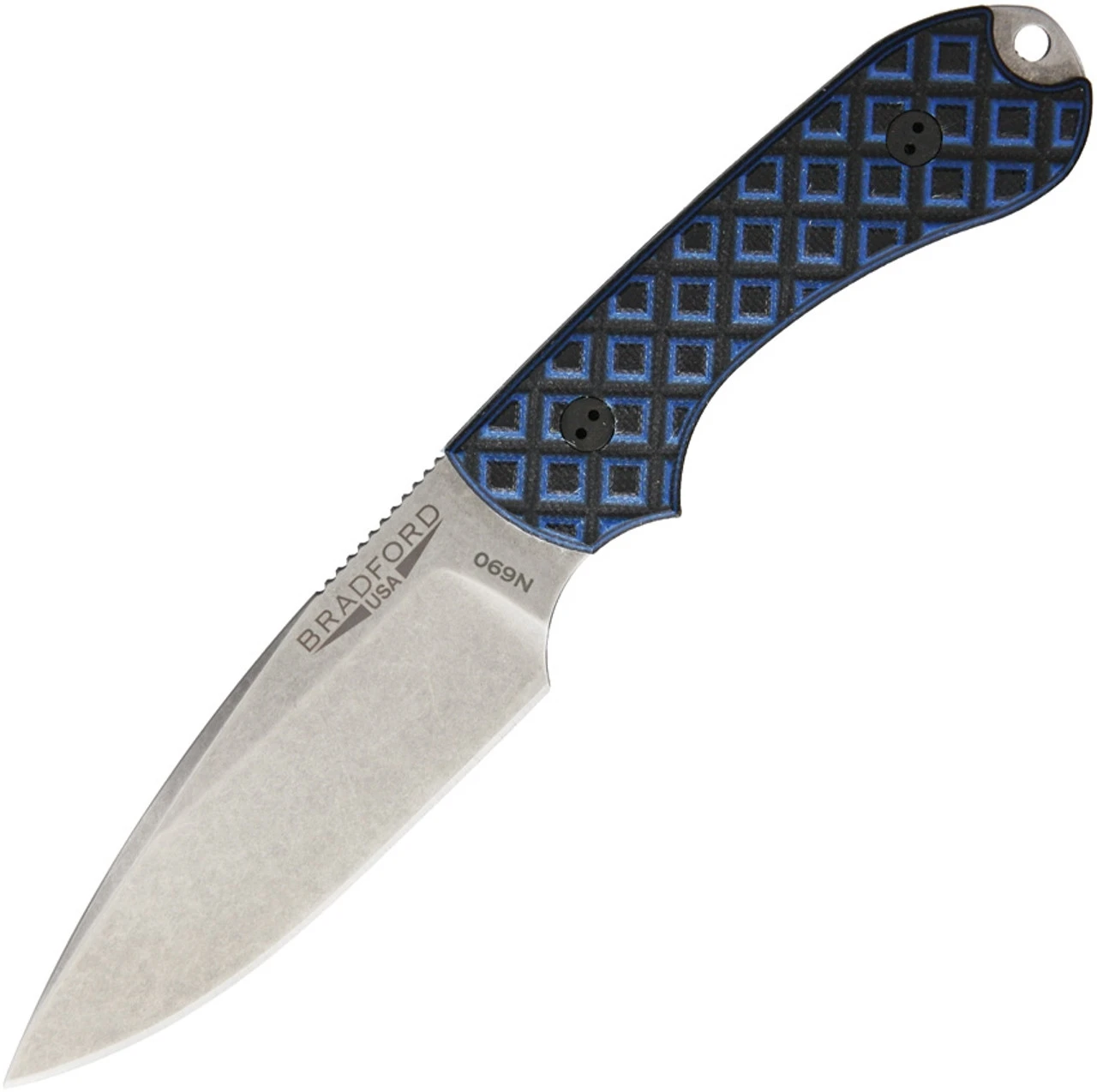 Bradford Guardian3 EDC, 3.5" N690 Plain Blade, Black/Blue G-10 Handle 1 Bradford Guardian3 EDC, 3.5" N690 Plain Blade, Black/Blue G-10 Handle