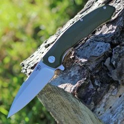 Bestech G04B Warwolf, 3.5" D2 Plain Blade, OD Green G-10 Handle