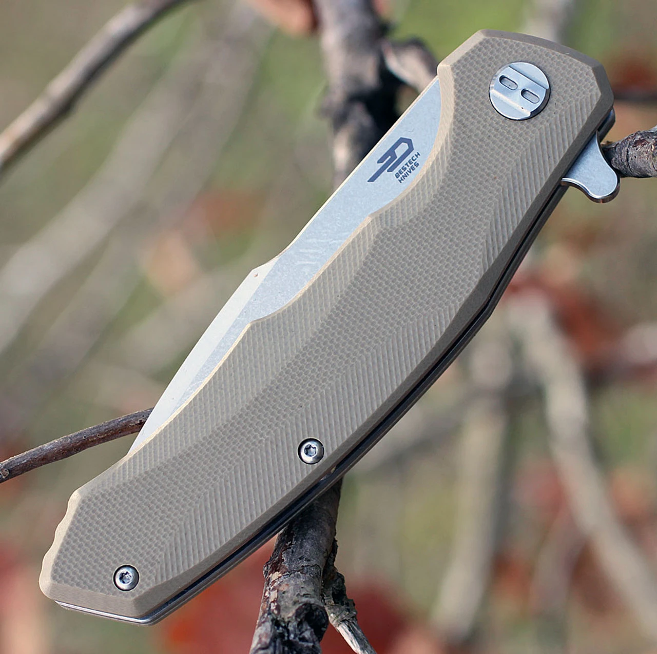 Bestech G04C Warwolf, 3.5" D2 Plain Blade, Army Green G-10 Handle 3 Bestech G04C Warwolf, 3.5" D2 Plain Blade, Army Green G-10 Handle - Image 3