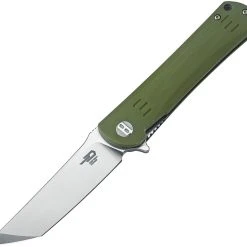 Bestech G06B1 Kendo, 3.75" D2 Plain Blade, Green G-10 Handle