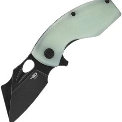 Bestech Knives Lizard 2.5" Black Stonewashed Jade G-10 Flipper BG39E