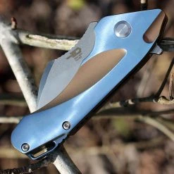 Bestech T1710B Imp, 2" CPM-S35VN Plain Blade, Blue Titanium Handle W/Bronze Inlay -Boker Shop btkt1710b.2 42169.1566586003