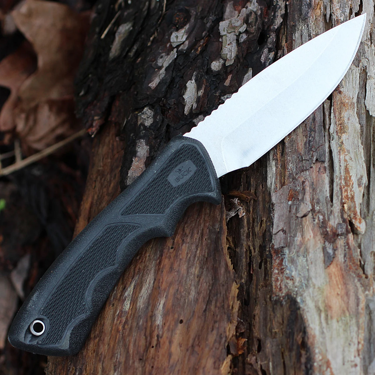 Buck Knives Buck 685BKS BuckLite Max II, 4" 420HC Plain Blade, Black Rubber Handle 2 Buck Knives Buck 685BKS BuckLite Max II, 4" 420HC Plain Blade, Black Rubber Handle - Image 2