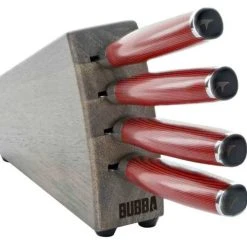 Bubba Blade Bubba 4 Piece Steak Knife Set - Blk And Red G-10 (4.5" German SS) 1137660