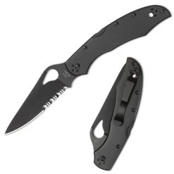 Byrd Knives Byrd Cara Cara 2 Black Blade BY03BKPS2, 3.75" 8Cr13MoV Combo Edge