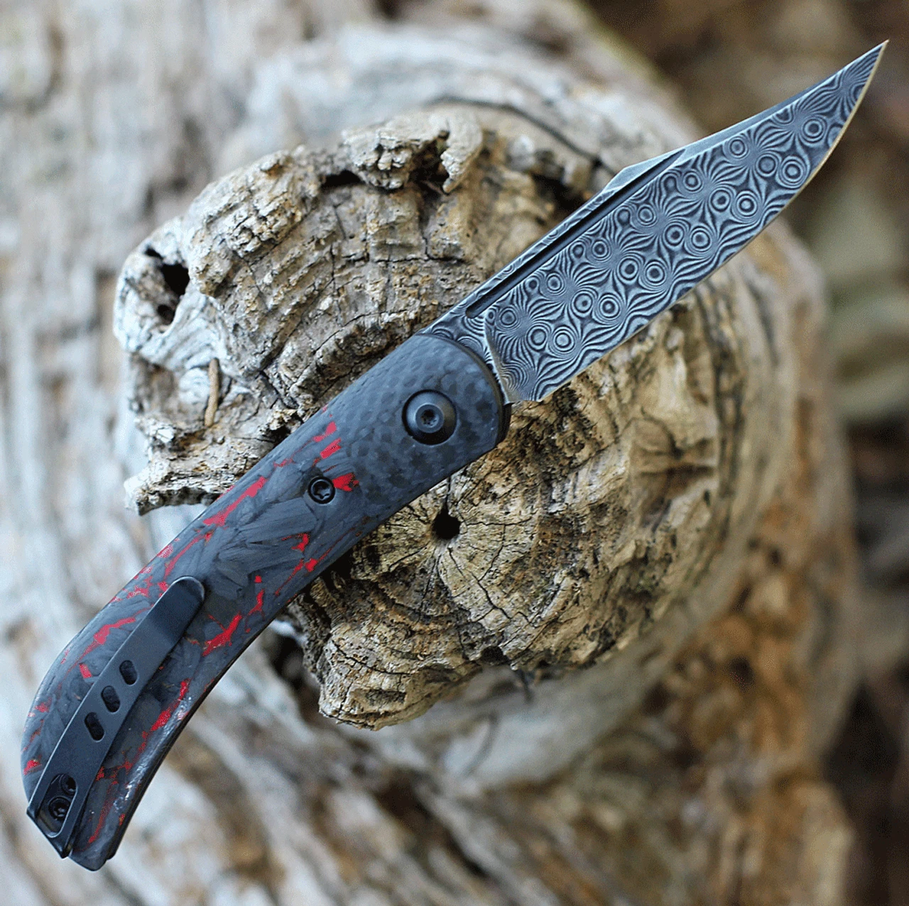 CIVIVI Appalachian Drifter II-Red/Blk CF (2.96" Damascus) C19010C-DS2 CIVIVI Knives CIVIVI Appalachian Drifter II-Red/Blk CF (2.96" Damascus) C19010C-DS2 -Boker Shop c19010c ds2 04461.1673628467