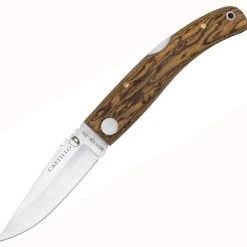 Castillo Knives Navaja Lockback Folding, C1BOW, 3" Satin Sandvik 14C28N Blade, Cocote Wood Handle