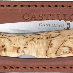 Castillo Knives Navaja Lockback Folding, C1CUB, 3" Satin Sandvik 14C28N Blade, Curly Birch Wood Handle -Boker Shop c1cub 3 71516.1611161688