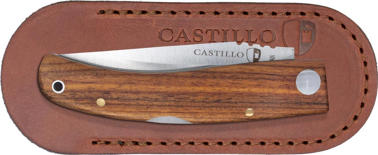 Castillo Knives Navaja Lockback Folding, C1PAF, 3" Satin Sandvik 14C28N Blade, Pau Ferro Wood Handle 4 Castillo Knives Navaja Lockback Folding, C1PAF, 3" Satin Sandvik 14C28N Blade, Pau Ferro Wood Handle - Image 4