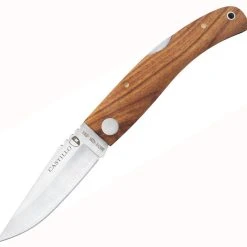 Castillo Knives Navaja Lockback Folding, C1PAF, 3" Satin Sandvik 14C28N Blade, Pau Ferro Wood Handle