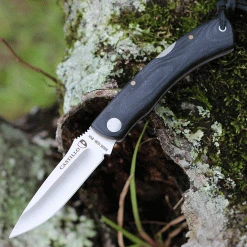Castillo Knives Torre Lockback Folding, C3MBM 3" Sandvik 14C28N Blade, Midnight Black Micarta Handles