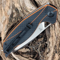 CIVIVI Knives CIVIVI Anthropos-Orange/Blk G10 W/ CF (3.25" Satin D2) C903A -Boker Shop c903a.2 63921.1675113603