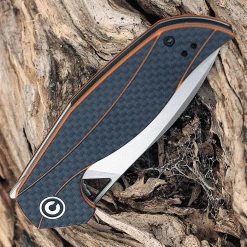 CIVIVI Knives CIVIVI Anthropos-Orange/Blk G10 W/ CF (3.25" Satin D2) C903A -Boker Shop c903a.3 43214.1675113603
