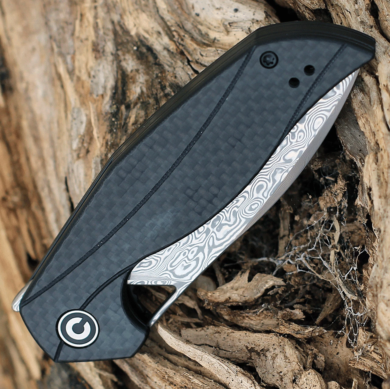 CIVIVI Knives CIVIVI Anthropos-Blk G10 W/ CF (3.25" Damascus) C903DS 4 CIVIVI Knives CIVIVI Anthropos-Blk G10 W/ CF (3.25" Damascus) C903DS - Image 4