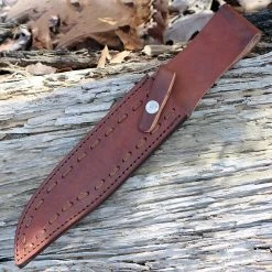 Damascus Blade Knife Damascus 1033 Iron Maiden Bowie, 9" Damascus Plain Blade, Round Stag Handle -Boker Shop dm1033 1 99107.1566586036