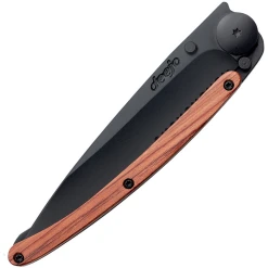 Deejo Knives Deejo Black 37G, 3.75" 420 SS Blade, Coralwood/Titanium Handle -Boker Shop image 28226.1572881156