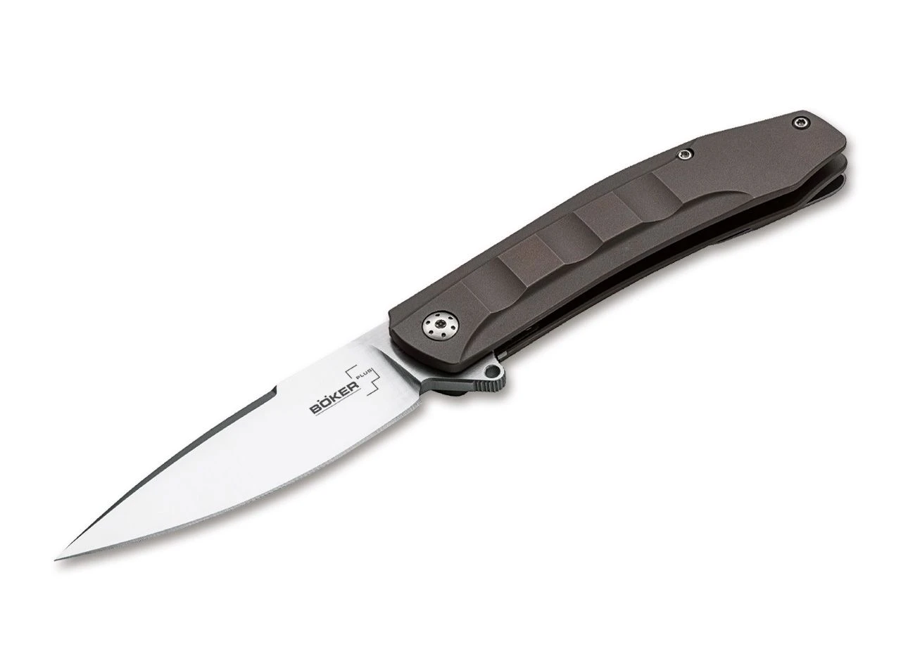 Boker Plus Talpid 01BO249, 3.5" D2 Steel Plain Blade, Stainless Steel Handle 1 Boker Plus Talpid 01BO249, 3.5" D2 Steel Plain Blade, Stainless Steel Handle