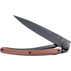 Deejo Knives Deejo Black 37G, 3.75" 420 SS Blade, Coralwood/Titanium Handle -Boker Shop image 86040.1572881156