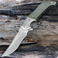 Boker Plus Uolcos, Outdoor Flipper, 4 In. 440C Blade, OD Green G-10 Handle