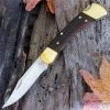 Buck Knives Buck 110 Folding Hunter Finger Grooved Ebony (3.75" Satin) 110BRSFG