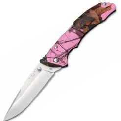 Buck Knives Buck 285CMS10 Bantam BLW, 3.125" 420HC Plain Blade, Mossy Oak® Blaze Pink Camo