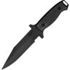 Bear Ops BC31005 Close Quarter Combat Knife, 6" 154CM SS Plain Blade, Black G-10 Handles, Nylon Sheath