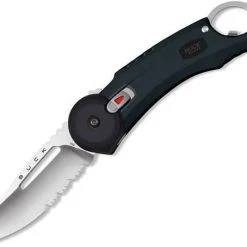 Buck Knives Buck 750BKX Redpoint, 2.75" 420HC Combo Blade, Black Rubber