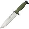 Aitor 16047 Bowie NATO Belt Knife, 7.25" SS Plain Blade, OD Green Polymer Handle, OD Green Nylon Sheath