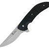 Bad Blood 0103K Kendrick Linerlock, 3.5" 8Cr14 SS Plain Blade, Black G-10 Handle
