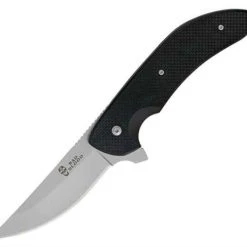 Bad Blood 0103K Kendrick Linerlock, 3.5" 8Cr14 SS Plain Blade, Black G-10 Handle