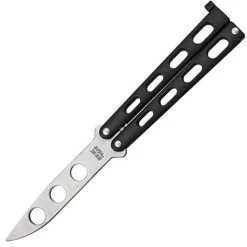 Bear And Son Bear & Son BC113BTR Butterfly Trainer, 4" Closed, High Carbon SS Unsharpened Blade, Epoxy Powder Coated Handles