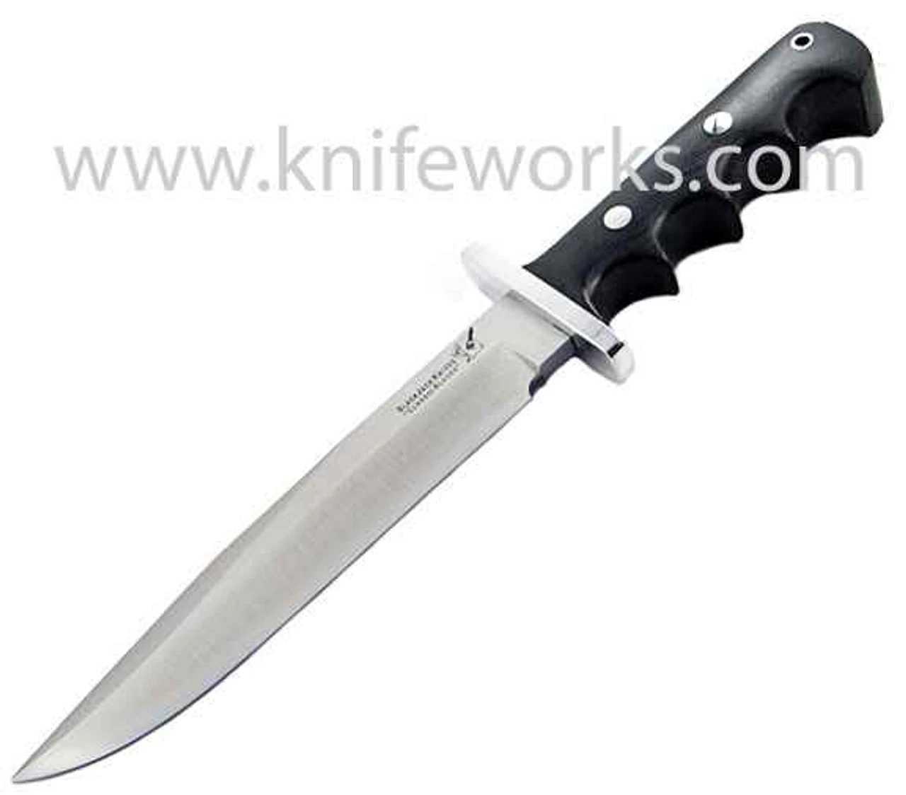 Blackjack Classic Knives BlackJack Halo Attack, Finger Grooved Black Canvas Micarta Handle, Leather Sheath 1 Blackjack Classic Knives BlackJack Halo Attack, Finger Grooved Black Canvas Micarta Handle, Leather Sheath