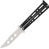 BenchMark Balisong Trainer Knife - Black Metal Alloy (4" Trainer Blade)