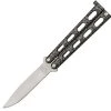 BenchMark Balisong Knife - Silver / Black (3.38" Satin)