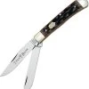 Boker Trapper, C-75 Carbon Steel, Appaloosa Bone Handle
