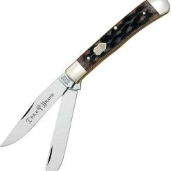 Boker Trapper, C-75 Carbon Steel, Appaloosa Bone Handle