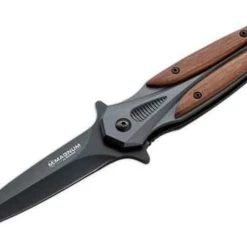 Boker Magnum Starfighter BOM01RY069 , 440 Stainless, Aluminum/Wood Handle