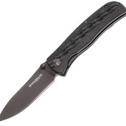 Boker Magnum Weaver Folding Knife, 440, Black G-10 Handle
