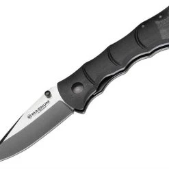 Boker Magnum Black Bamboo Small Folder, 440, Black G-10 Handle