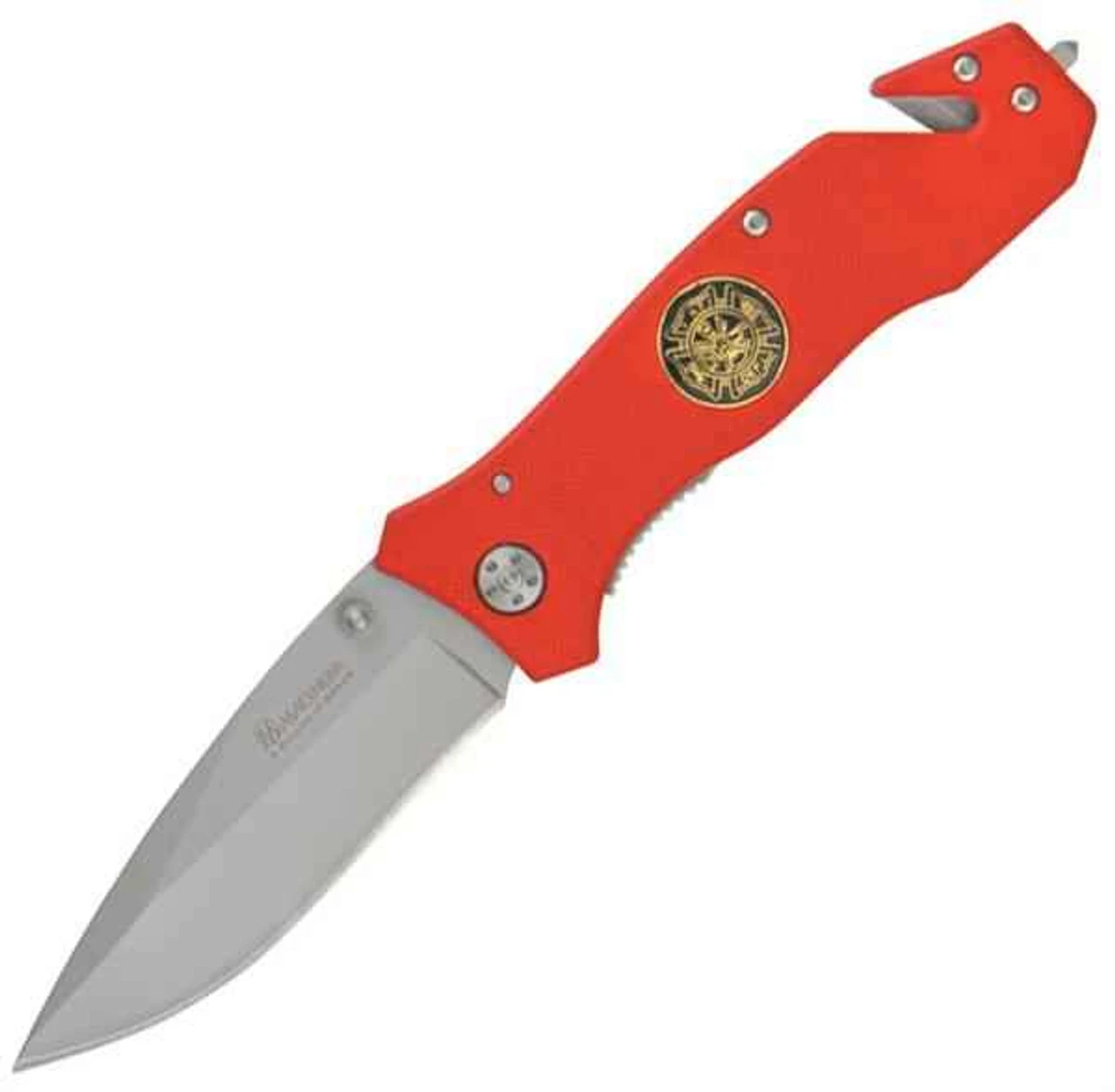 Boker Magnum To Serve And Protect. Fire Department, 440 Stainless, Aluminum Handle 1 Boker Magnum To Serve And Protect. Fire Department, 440 Stainless, Aluminum Handle