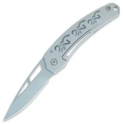 Browning Knives Browning Buckmark Classic, Gray Handle, Plain Edge