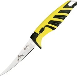 Buck Knives 232YWS Mr. Crappie 4 In. Slab Shaver, Yellow Fillet Knife