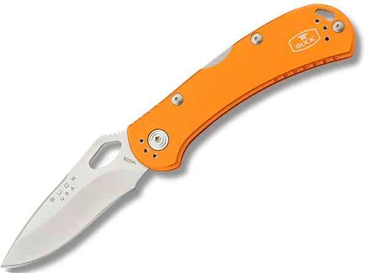 Buck 722ORS1 Spitfire, 3.25" 420HC Plain Blade, Orange Aluminum Handle Buck Knives Buck 722ORS1 Spitfire, 3.25" 420HC Plain Blade, Orange Aluminum Handle -Boker Shop knifework bu722ors 94807.1566588451