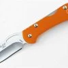 Buck Knives Buck 726ORS Mini SpitFire, 2.75" 420HC Plain Blade, Orange Anodized Aluminum