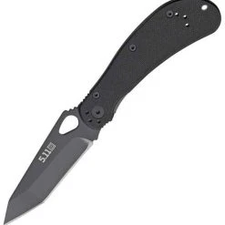 5.11 Tactical 51053 Alpha Scout Tanto, 3" AUS-8 Plain Blade, Black G-10 Handle