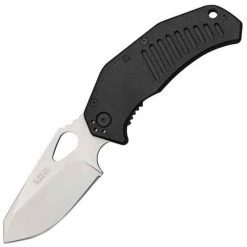 5.11 Tactical 51066 LMC Recurve, Modified Clip, 3.25" AUS-8 Plain Blade, Black FRN Handle