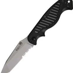 5.11 Tactical 51078 CS1 Tanto, 3.75" AUS-8 Combo Blade, Black FRN Handle