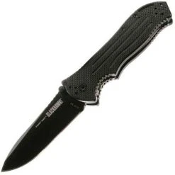 Blackhawk Blades Point Man, AUS-8A Stainless Black Teflon, Plain Edge