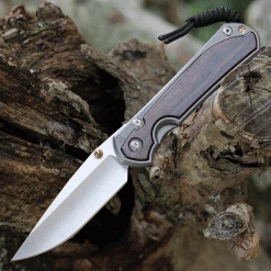 Chris Reeve Large Sebenza 31 Macassar Ebony Inlay (3.61" S45VN)- L31-1116