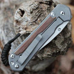 Chris Reeve Large Sebenza 31 - Natural Micarta (3.6" S45VN SW Drop Point) L31-1212 -Boker Shop l31 1212.2 78654.1635516737